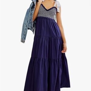 Free People Navy Maxi Dress